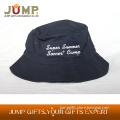 Cheapest bucket hat, hot selling logo black cotton bucket hat